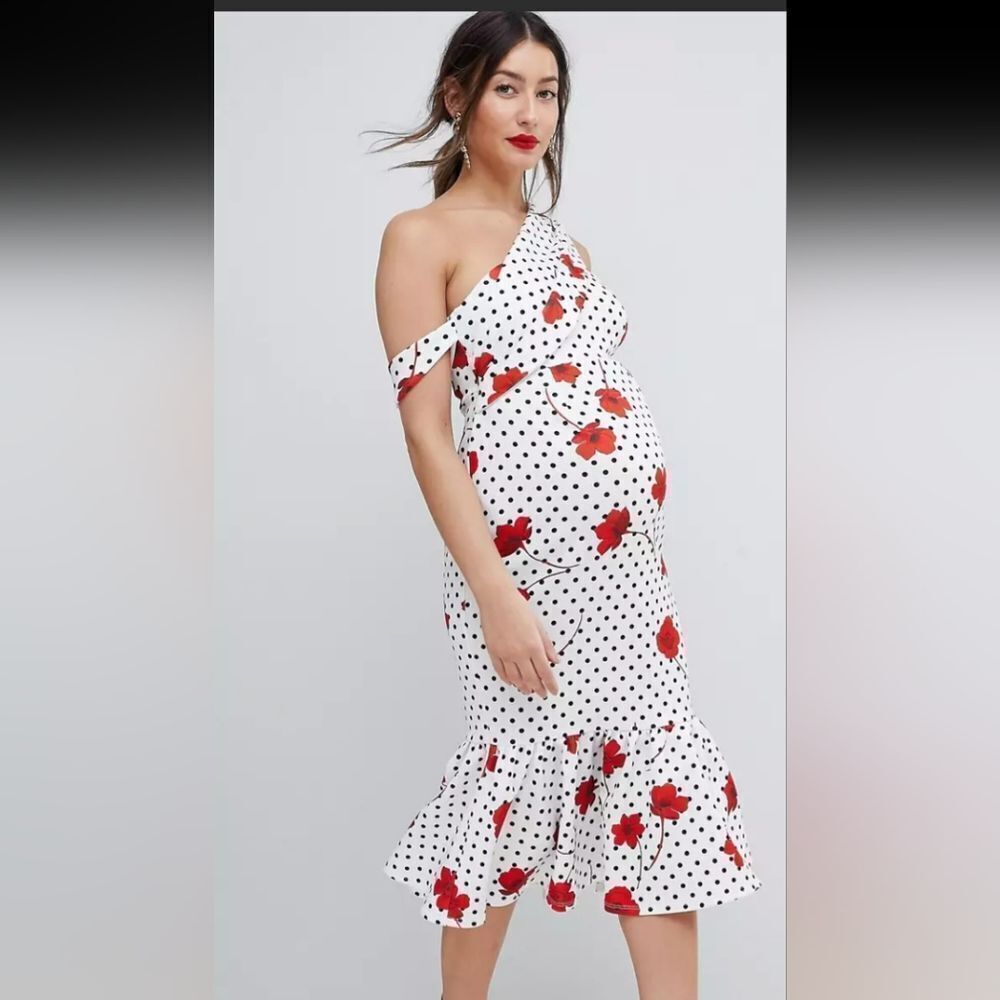 Asos Maternity Poppies and Dots